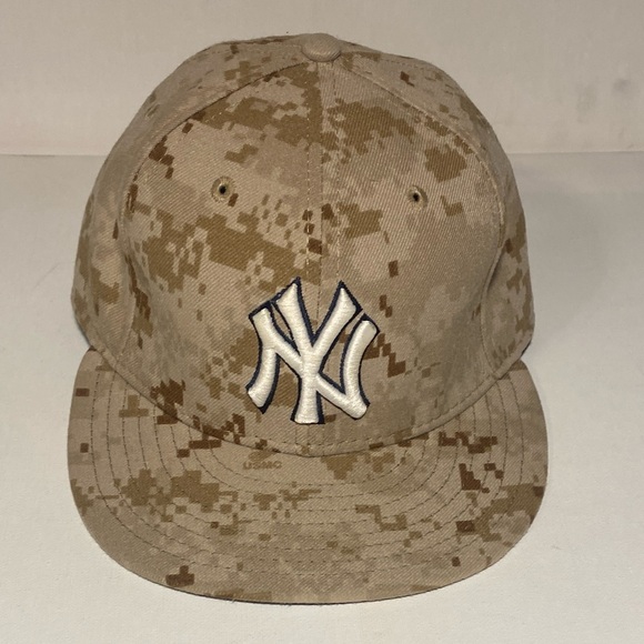 New York Yankees New Era 59Fifty Army Fatigues Camo Official On-Field Cap 7/38